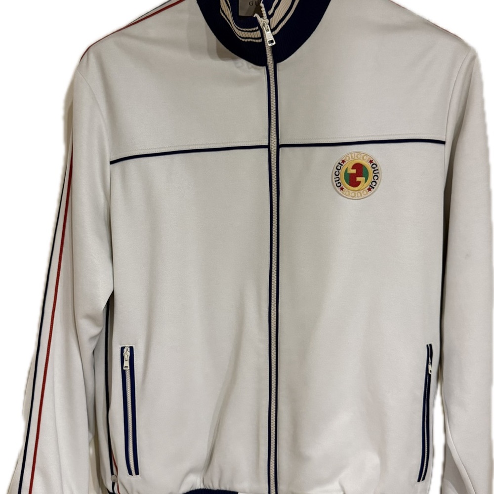 Gucci Cream and Navy Track Jacket